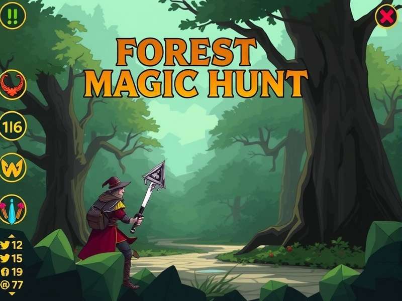 Forest Magic Hunt - Main Game Interface Forest Magic Hunt Game Main Screen
