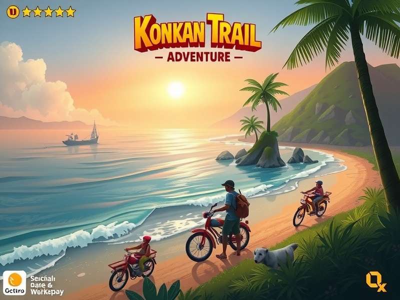 Konkan Trail Adventure - Stunning Visuals Konkan Trail Adventure gameplay screenshot showing beautiful coastal landscapes