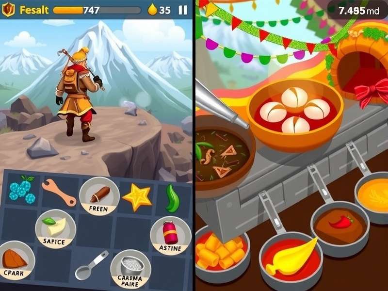 Festival celebration level in Tandoori Trek Challenge Tandoori Trek Challenge festival level with colorful decorations