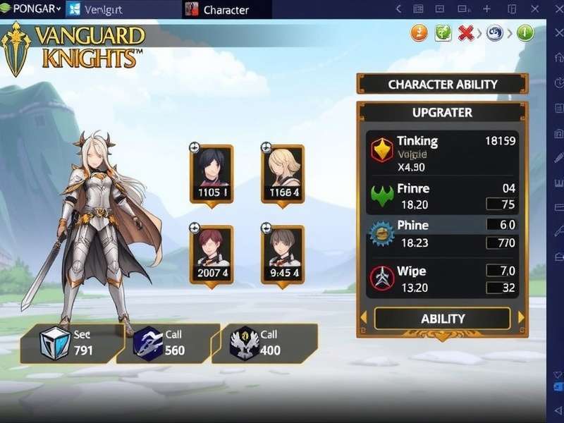 Vanguard Knights Heroic Stand gameplay screenshot showing character selection