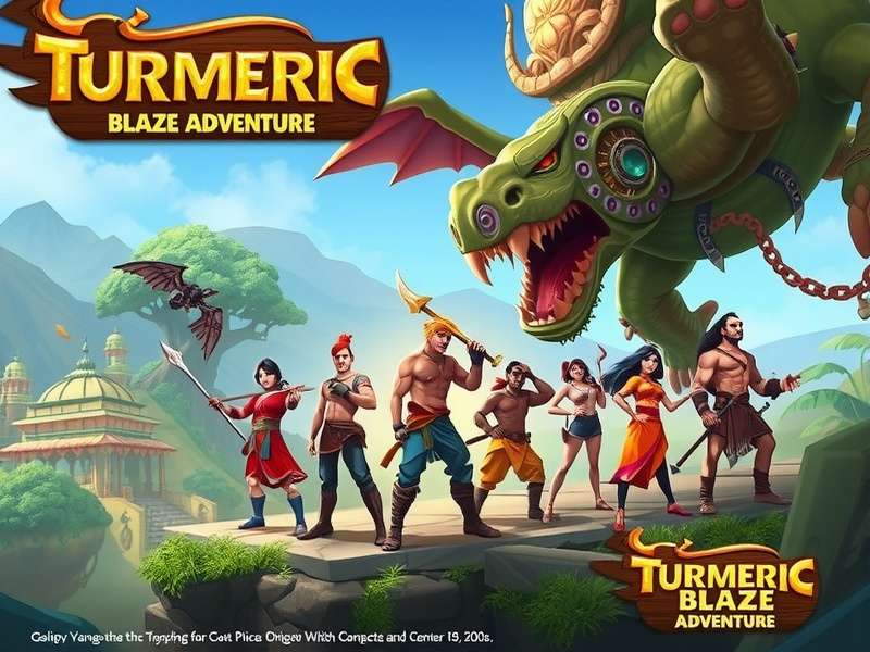 Turmeric Blaze Adventure - Hero Characters Turmeric Blaze Adventure character lineup showing diverse heroes