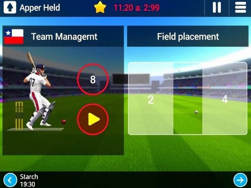 Hindustan Cricket Ace Team Management Hindustan Cricket Ace team management interface