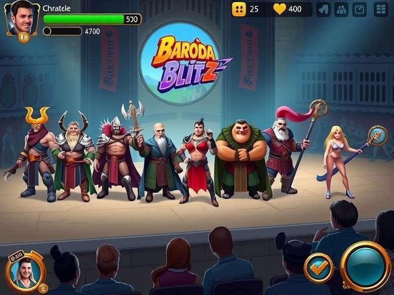 Baroda Battle Blitz Character Selection Screen Baroda Battle Blitz gameplay screenshot showing character selection