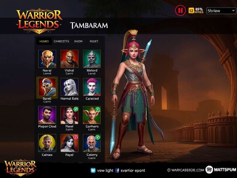 Character customization interface in Warrior Legends Tambaram Warrior Legends Tambaram Character Customization
