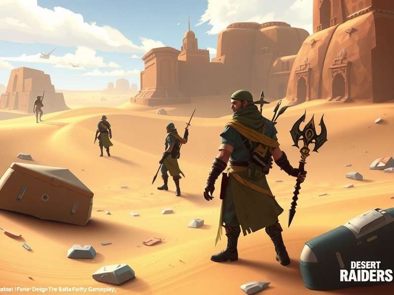 Desert Raiders Gameplay Desert Raiders gameplay screenshot showing character in desert environment