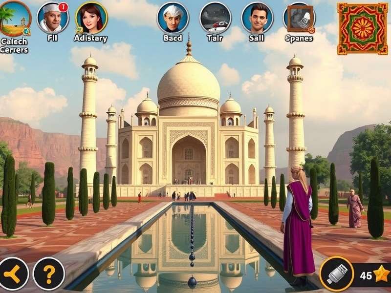 Taj Quest Secrets Unveiled puzzle-solving interface