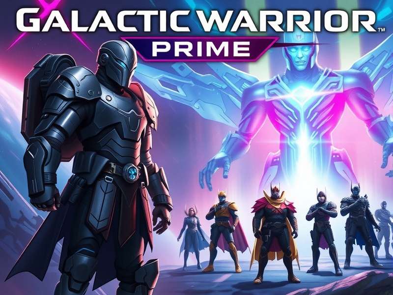 Galactic Warrior Prime game cover art showing protagonist in futuristic armor