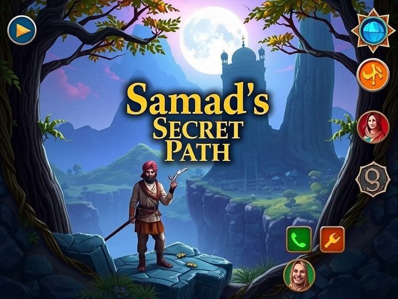 Samad S Secret Path game cover art showing mystical Indian landscape