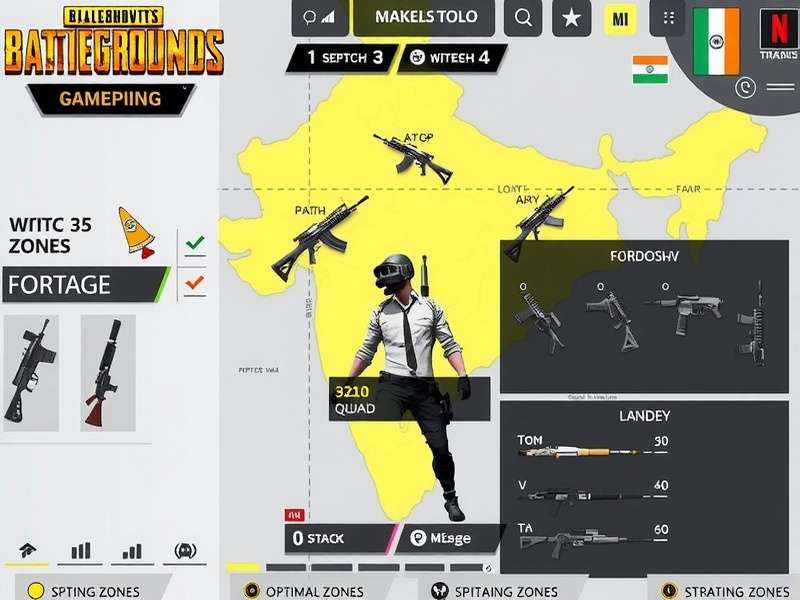 Desi PUBG Squad Indian-Themed Gameplay Desi PUBG Squad gameplay showing Indian-themed map and characters