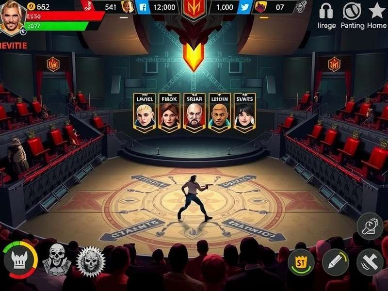 Dominator Titan Gladiator gameplay screenshot showing character selection