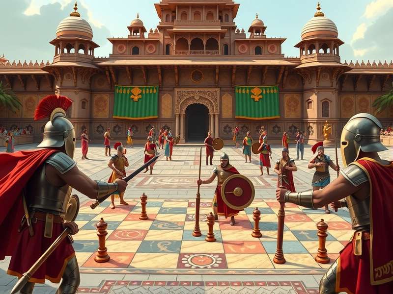 Modern Gladiator Ace Jaipur Board Modern Gladiator Ace Jaipur board with detailed pieces