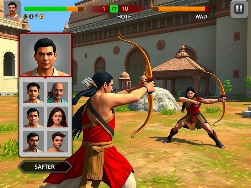 Combat scenario in Indian Arrow Warrior showing strategic positioning