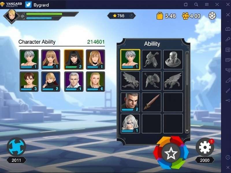 Vanguard Knights Heroic Stand progression and upgrade interface