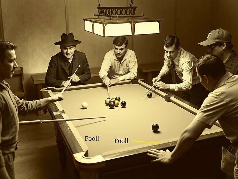 Diagram showing Delhi Pool Wizards rules and foul situations