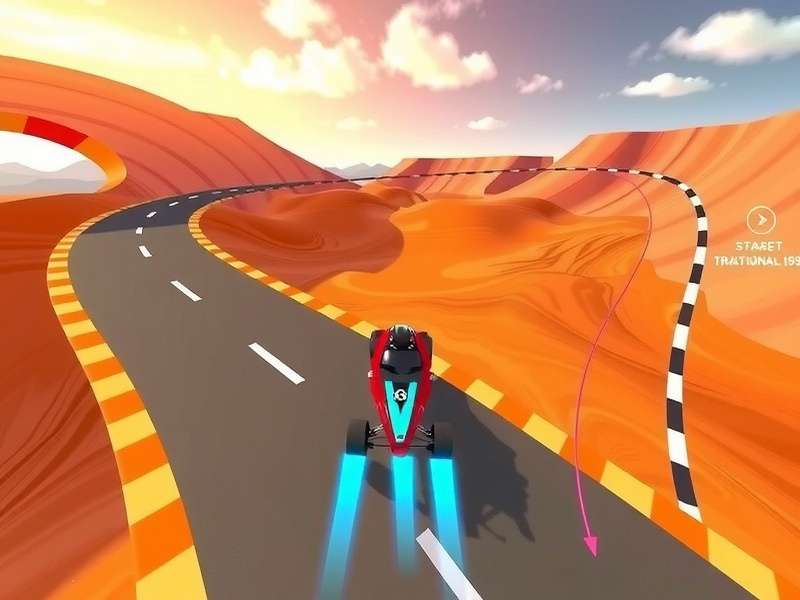 Bharat Helix Sprint gameplay showing helical tracks