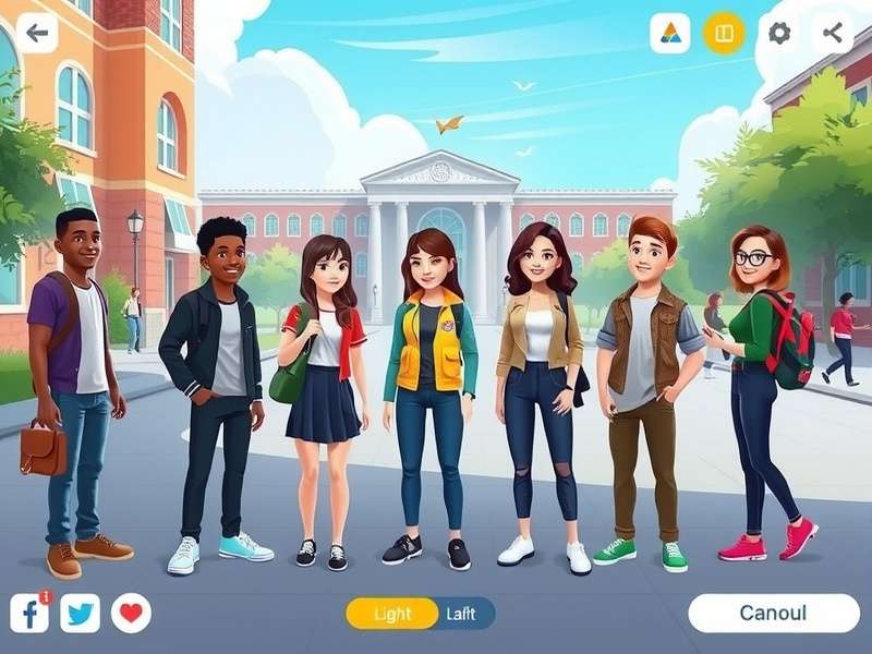 Social Events in Avakin Campus Adventure Social events and campus activities in Avakin Campus Adventure showing students interacting