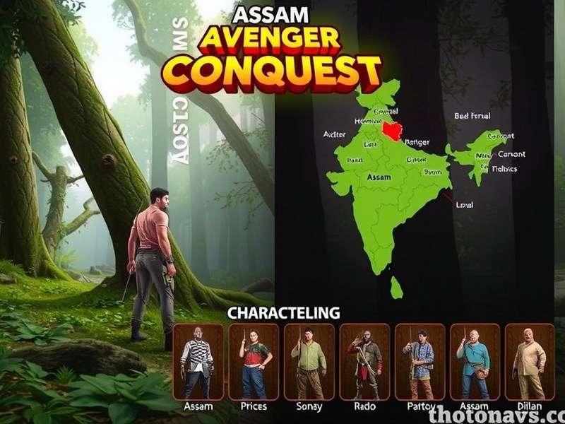 Game World Map of Assam Avenger Conquest Assam Avenger Conquest map showing different regions of Assam