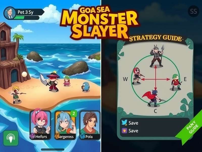 Character selection screen showing diverse heroes in Goa Sea Monster Slayer