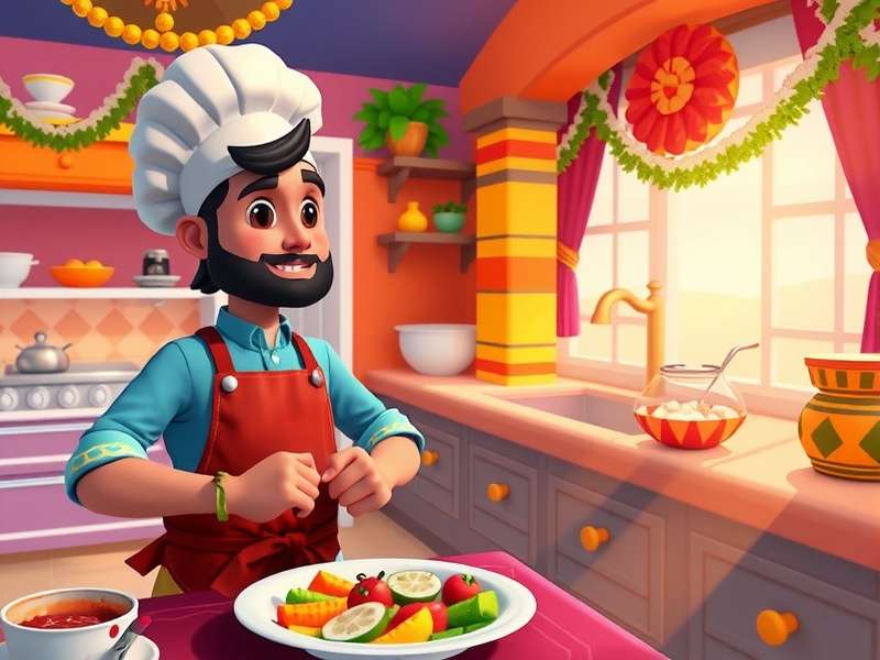 Character artwork of Chef Rohan from Sunny Coast Cookout