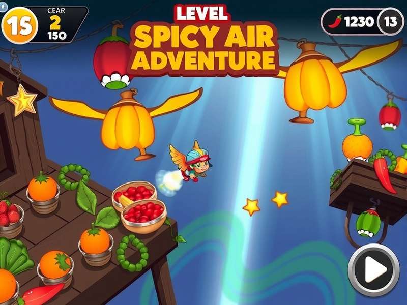 Spicy Air Adventure level objectives and scoring system
