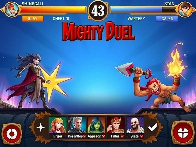 Indian Mighty Duel gameplay screenshot showing characters and battle arena