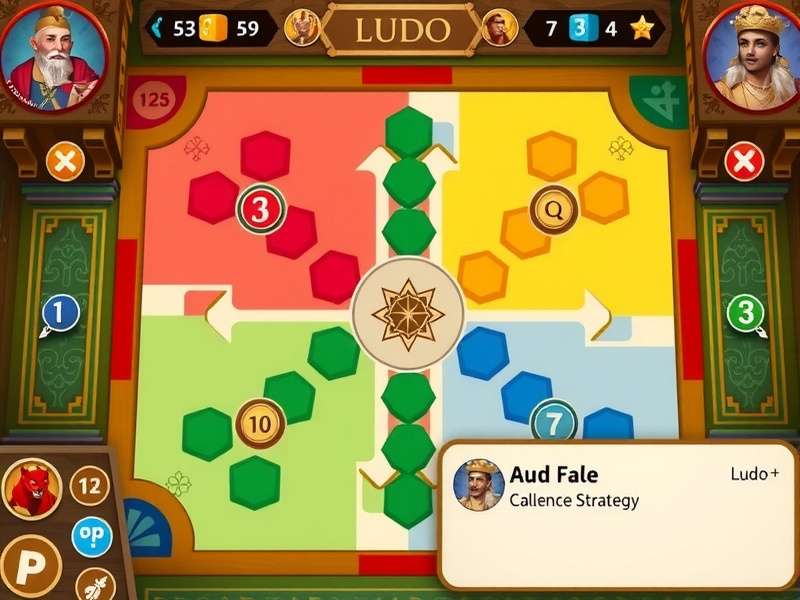 Ludo Supreme Emperor gameplay interface showing colorful board and tokens