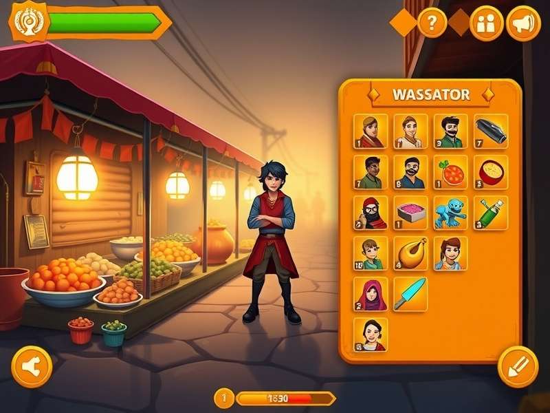 Tandoori Thrill Gameplay - Indian Market Scene Tandoori Thrill gameplay screenshot showing vibrant Indian market scene
