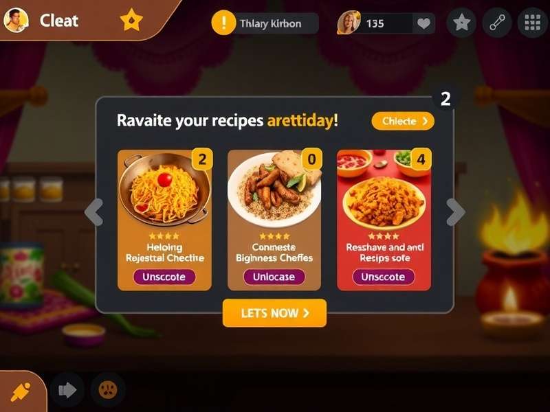 Rajasthani Biryani Adventure gameplay screenshot showing vibrant cooking interface