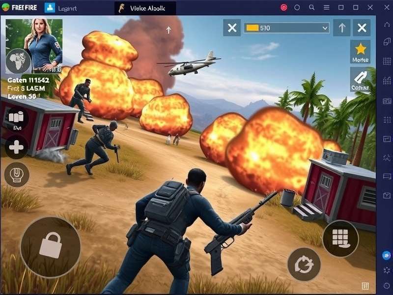 Free Fire Elite Legend gameplay screenshot showing battle royale action