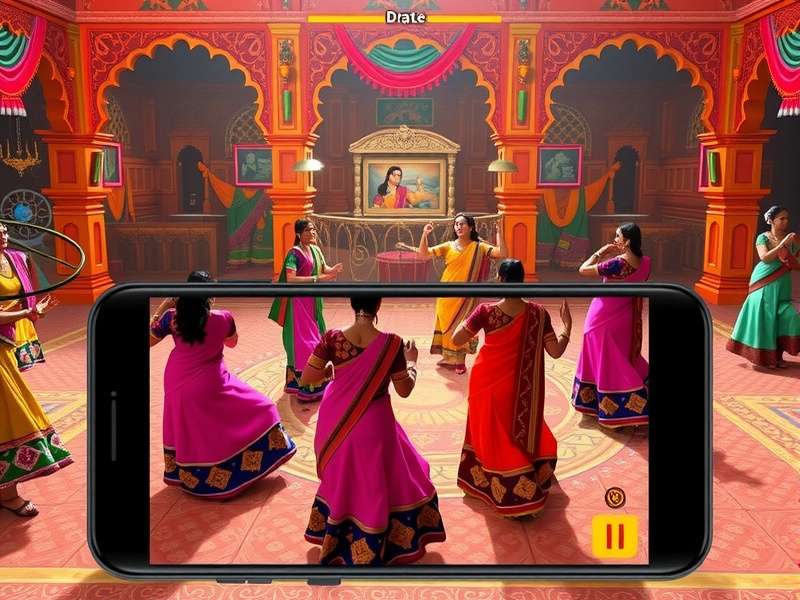 Garba Galore gameplay showing circular formations