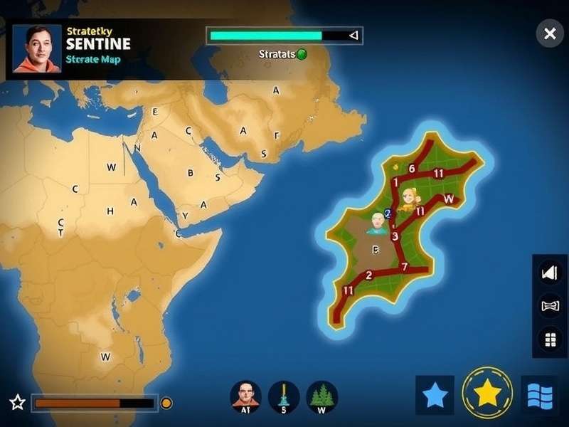 Margao Mavericks Sentinel gameplay screenshot showing strategic map view