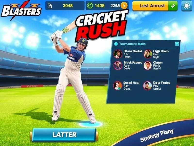 Blasters Cricket Rush Tournament Mode Blasters Cricket Rush tournament mode interface