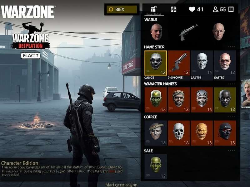 Character Customization in Warzone Bhopal Edition Warzone Bhopal Edition character customization screen showing diverse options