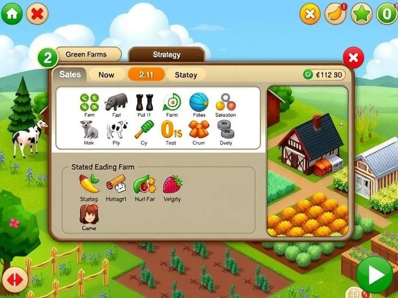 Green Farm 3 gameplay screenshot showing farm management