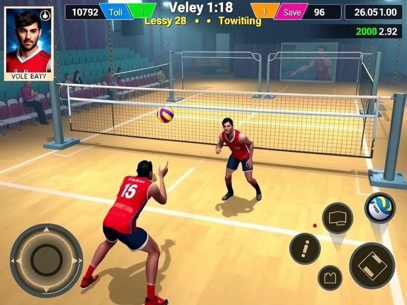 Dharam Volley Legends X gameplay screenshot showing intense volleyball action