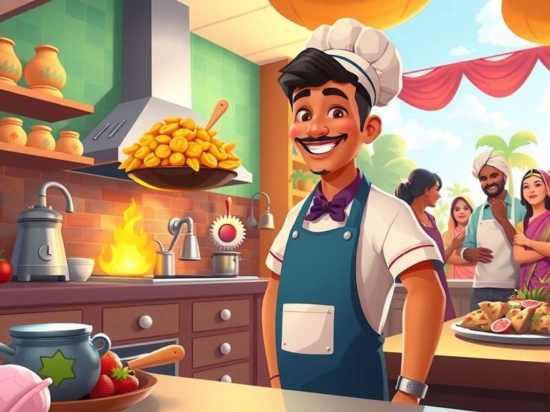 Cultural celebration scene from Sunny Coast Cookout featuring traditional Indian festival