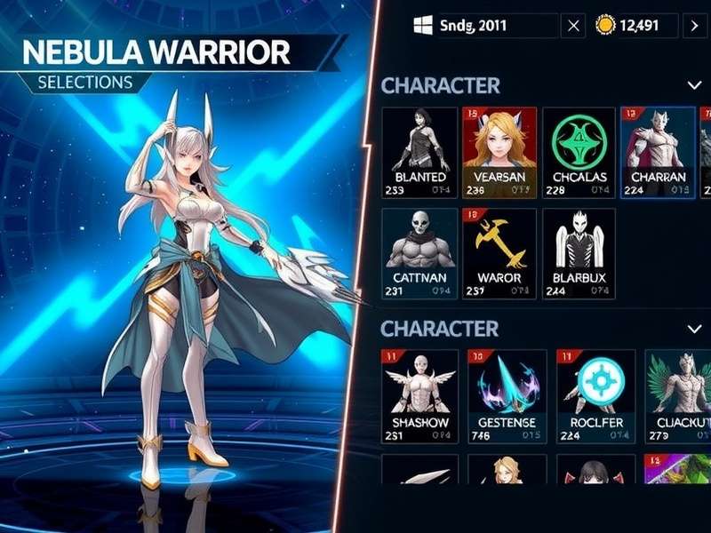 Character Progression in Nebula Warrior Ace Nebula Warrior Ace character progression interface