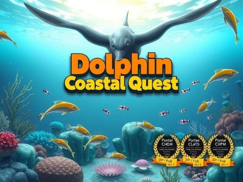 Dolphin Coastal Quest gameplay screenshot showing marine environment