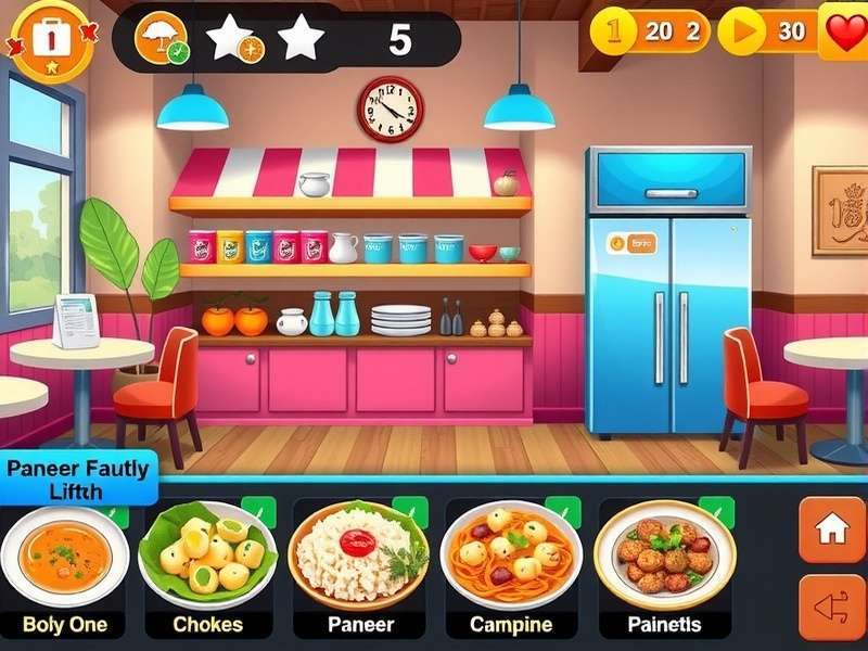 My Cafe Paneer Paradise management interface