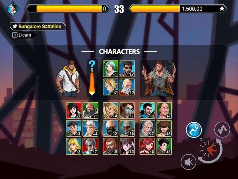 Bangalore Brawl Battalion gameplay screenshot showing character selection screen