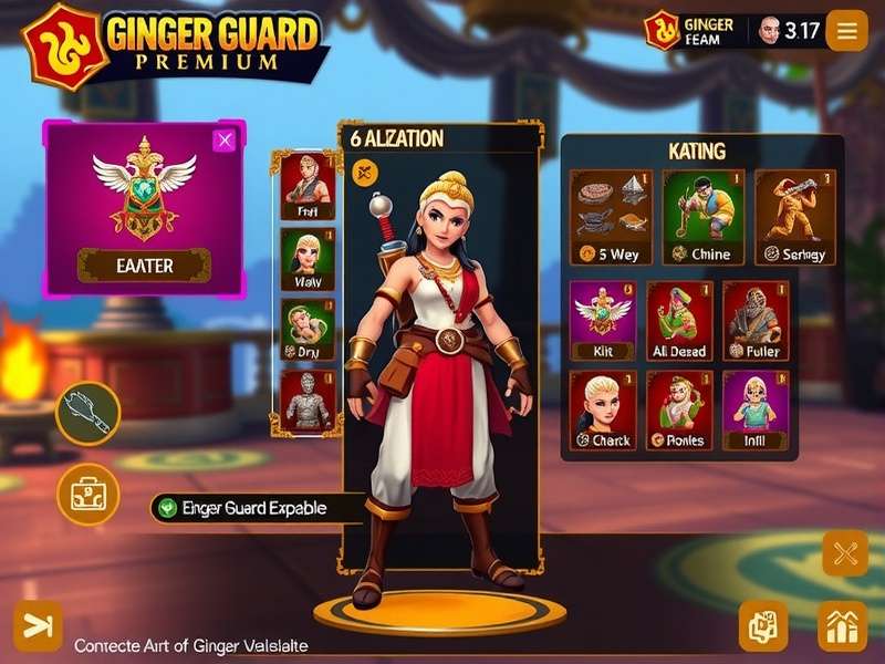 Ginger Guard Premium character customization interface