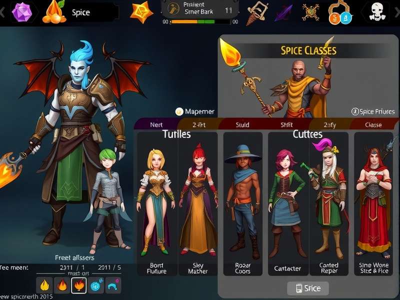 Spice Realm Sentinels gameplay interface showing spice management system