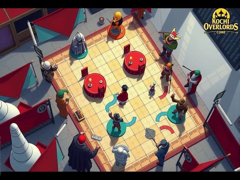 Kochi Overlords Game Components Kochi Overlords game board and components