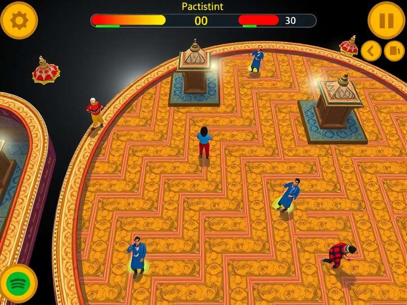 Indian Labyrinth gameplay showing intricate maze design with traditional Indian patterns