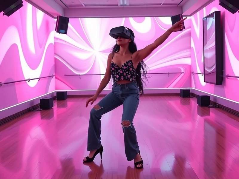Bollywood Beats VR technology interface showing motion tracking
