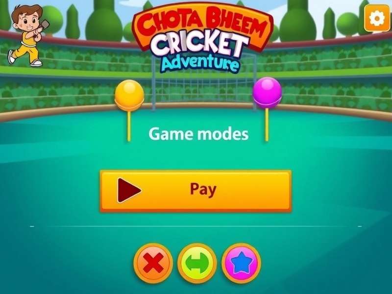 Chhota Bheem Cricket Adventure controls and interface