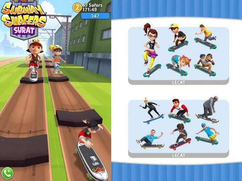 Subway Surfers Surat Sprint gameplay mechanics illustration