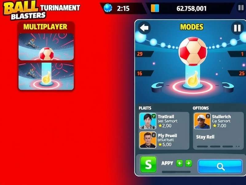 Ball Blasters different game modes selection screen