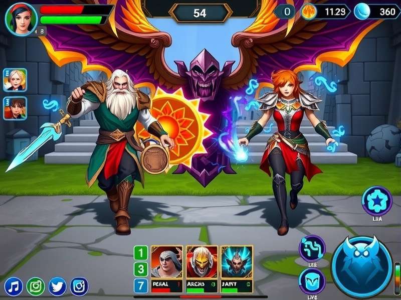 Smite Legendary Heroes combat interface showing abilities