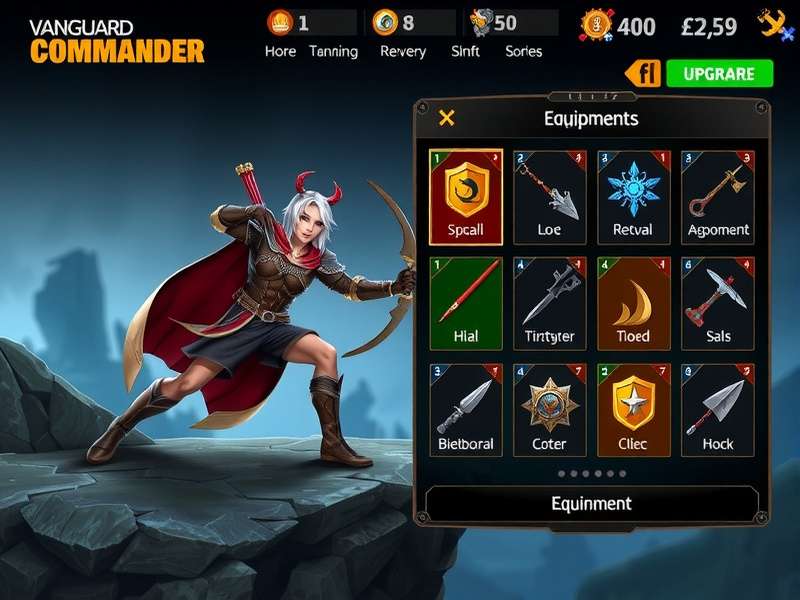 Hero Selection in Archero Vanguard Commander Archero Vanguard Commander hero selection screen